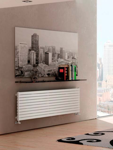 radiador horizontal, radiador de diseño largo, radiador estético, tubo radiador, radiador de diseño de doble fila