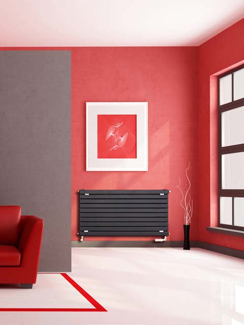 radiador de diseño, radiador horizontal, tubo radiador, radiadores de colores