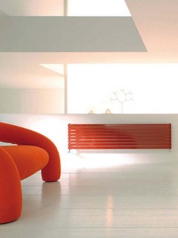 radiador horizontal, radiador de diseño largo, radiador estético, tubo radiador, radiador de diseño de doble fila