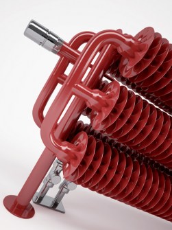 radiador de diseño industrial, radiadores de colores, radiador horizontal, radiador industrial agua