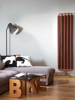 radiador retro, radiador de diseño industrial, radiadores de colores, radiador vertical, radiador industrial agua