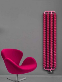 radiadores de agua de diseño, radiador de diseño industrial, radiadores de colores, radiador vertical, radiador industrial agua